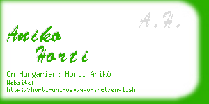aniko horti business card